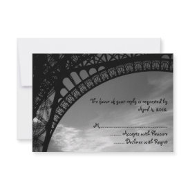 Eiffel Tower Reply Cards invitation