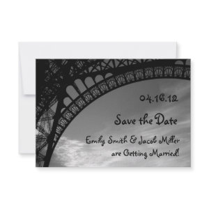 Eiffel Tower Save the Date Invitation invitation