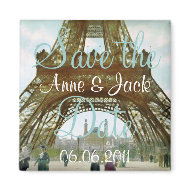 Eiffel Tower Save the Date magnet