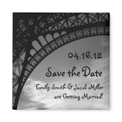 Eiffel Tower Save the Date Magnets magnet