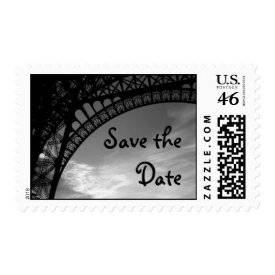 Eiffel Tower Save the Date Postage stamp