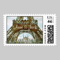 Eiffel Tower Save the Date stamps