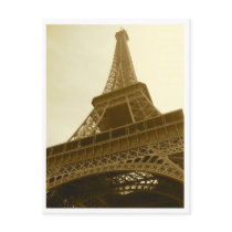 Eiffel Tower Sepia Postcard