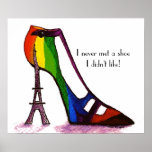 Eiffel Tower Shoe Poster posters