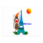 Eiffel Tower Sock Monkey Gifts Post Card