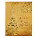 Eiffel Tower + swirls  Wedding Invitations