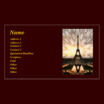 Eiffel Tower, template business cards