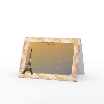 Eiffel Tower, Template Greeting Cards by FairyWoods