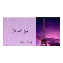 Eiffel Tower Thank  You Photo Card