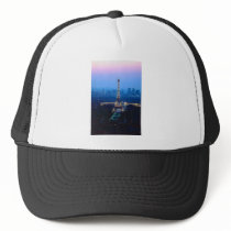 Eiffel Tower Twilight Trucker Hats