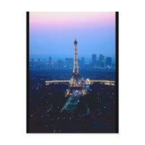 Eiffel Tower Twilight Post Card