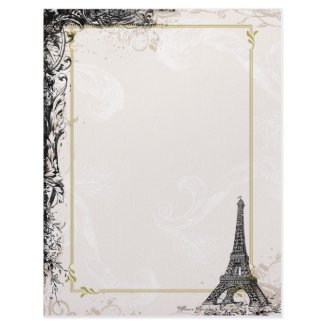 Eiffel Tower vintage style Letterhead letterhead