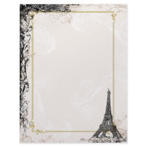 Eiffel Tower vintage style Letterhead