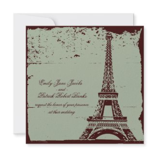 Eiffel Tower Wedding Inviations invitation