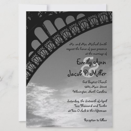 Eiffel Tower Wedding Invitations invitation