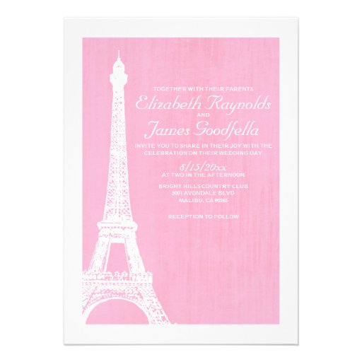 Eiffel Tower Wedding Invitations