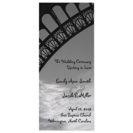 Eiffel Tower Wedding Program invitation