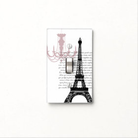Eiffel Tower with Chandelier Switch Plate Covers