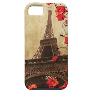 Eiffel Tower with Red Roses iPhone 5 Case