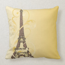 Eiffel Tower with Scrolls Pillows