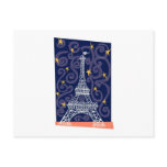 Eiffel Tower with Stars and Swirls Post Cards