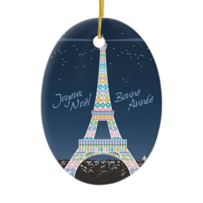 Eiffel Tower Xmas ornament