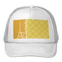 Eiffel Tower; Yellow Orange Paris Hats