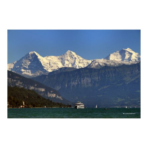 Eiger, Mönch & Jungfrau, Thunersee, Switzerland print