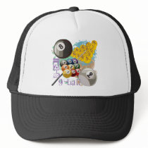 EIGHT AND NINE BALL BILLIARDS TRUCKER HATS
