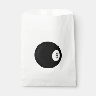 Eight Ball Billiard Theme Favor Bag