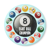 EIGHT BALL CHAMPION FRIDGE MAGNET