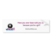 Eight Ball Girl Bumper Stickers