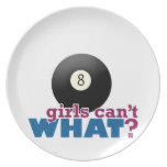 Eight Ball Girl Party Plate
