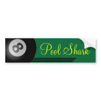 Eight Ball Pool Shark Bumper Stickers