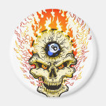 Eight Ball Skull magnets