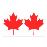 EIGHT (FOUR Double) Canada Maple Leaf Rectangular Sticker