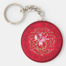 Eight maids amilking key chains
