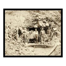 Eight Men at Montana Mine in SD 1889 posters