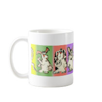Eight Rabbits Silly- Cartoon Bunnies Coffee Mug by zooogle Eight Rabbits Silly- Cartoon Bunnies Coffee Mug