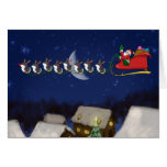 Eight Tiny Penguins Greeting Card