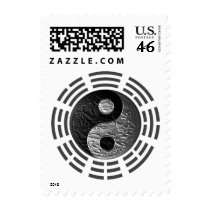 Eight Trigrams Yin Yang Embossed-Like Dragon Postage Stamp