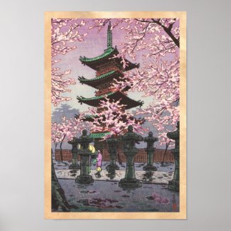 Eight Views Of Tokyo Ueno Toshogu Shrine Kasamatsu Print