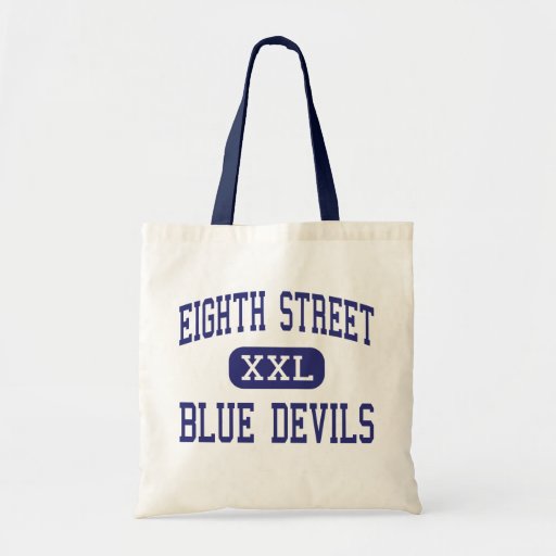 Eighth Street Blue Devils Middle Tifton Tote Bags
