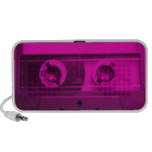 Eighties Love. Hot pink retro cassette tape. iPod Speaker