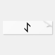 EIHWAZ RUNE BUMPER STICKER