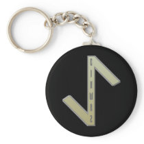 Eihwaz Rune gold Keychain