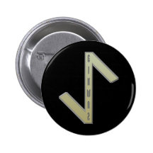 Eihwaz Rune gold Pinback Button