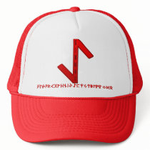 Eihwaz Rune red Trucker Hats