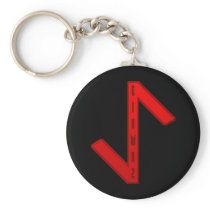 Eihwaz Rune red Keychains