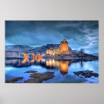 Eilean Donan Castle at Night borderless Print